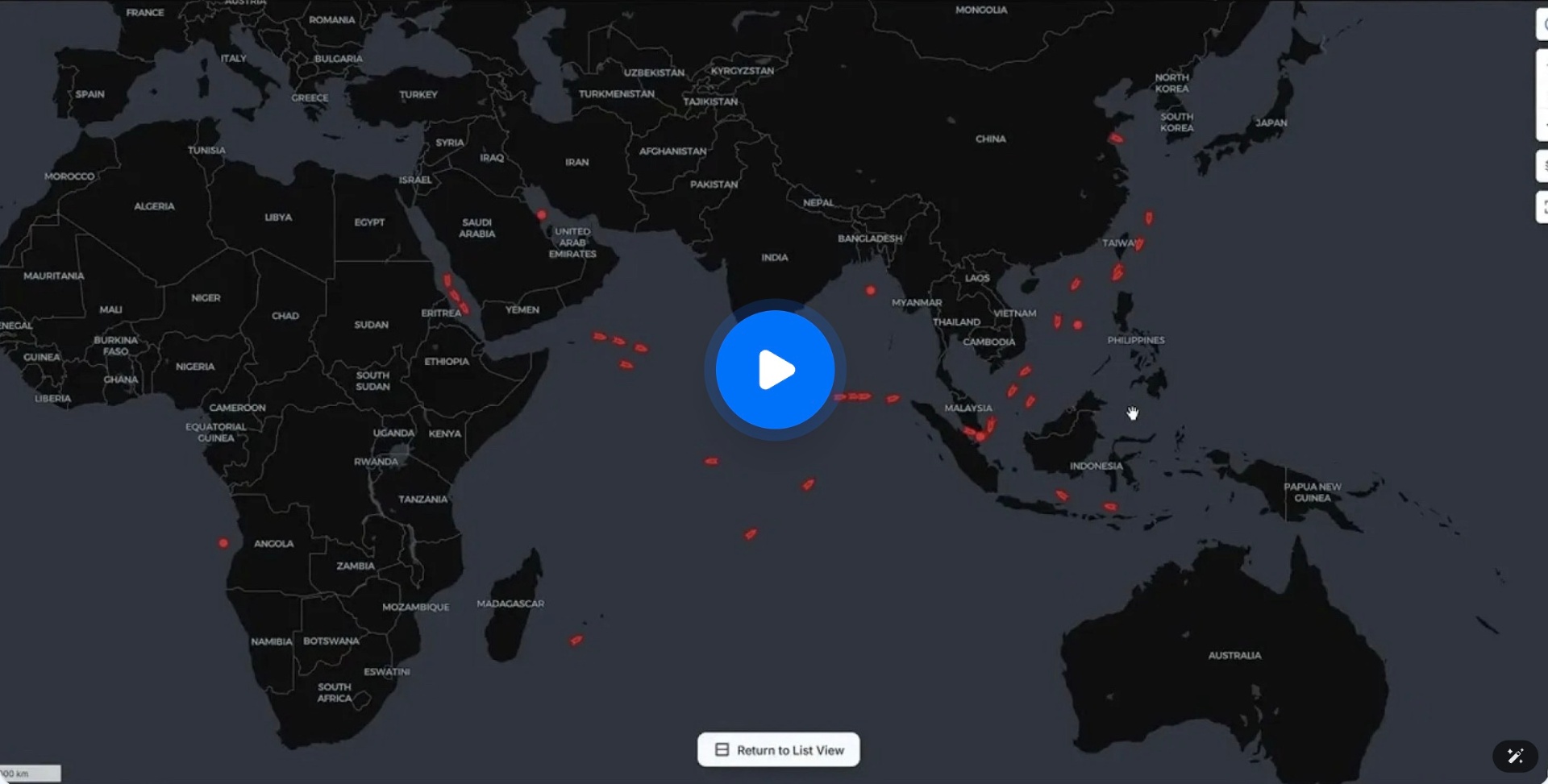 OceansTraffic live vessel intelligence demo